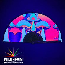 Load image into Gallery viewer, Mushrooms Clack Fan *Blacklight Reactive*